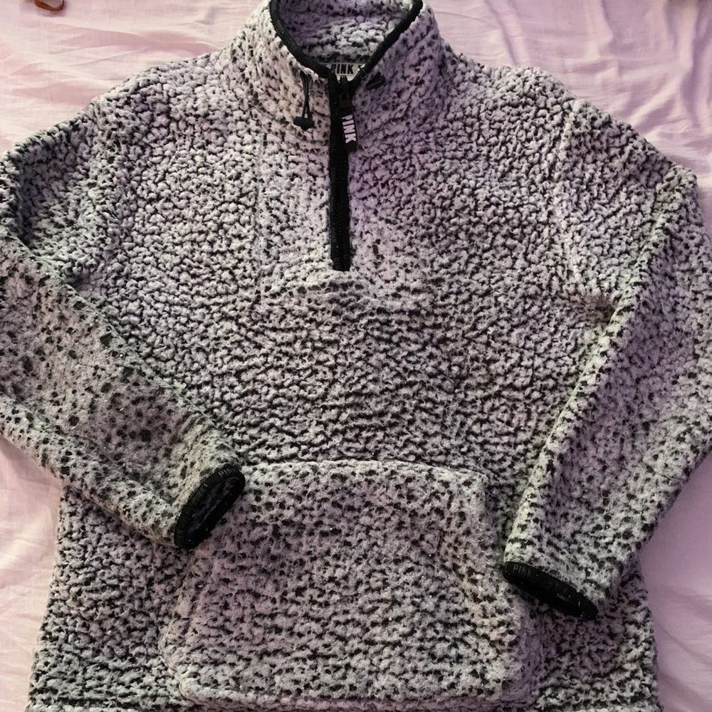 PINK sherpa jacket zip up